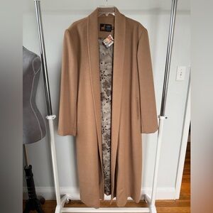 NWT 100% baby Alpaca swing full length coat